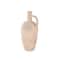 18" Beige Ceramic Antique Style Distressed Vase with Handles
